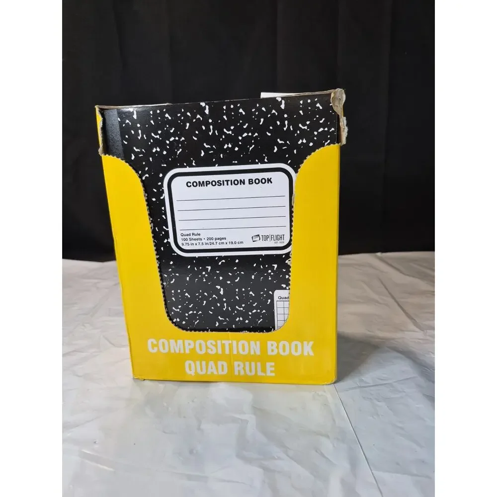 Pkg Of 10 QUAD Ruled Composition Book 5sqPer Inch Graph Paper 100 sheet 600total